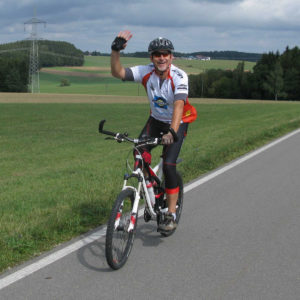 Unternehmercoach Jens Schliessmeyer auf einer Mountainbike-Radtour