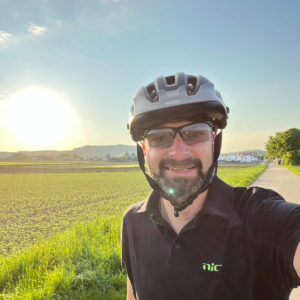 Unternehmercoach Oliver Heer beim Radfahren
