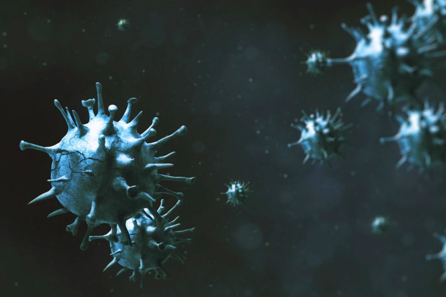 coronavirus als viren dargestellt