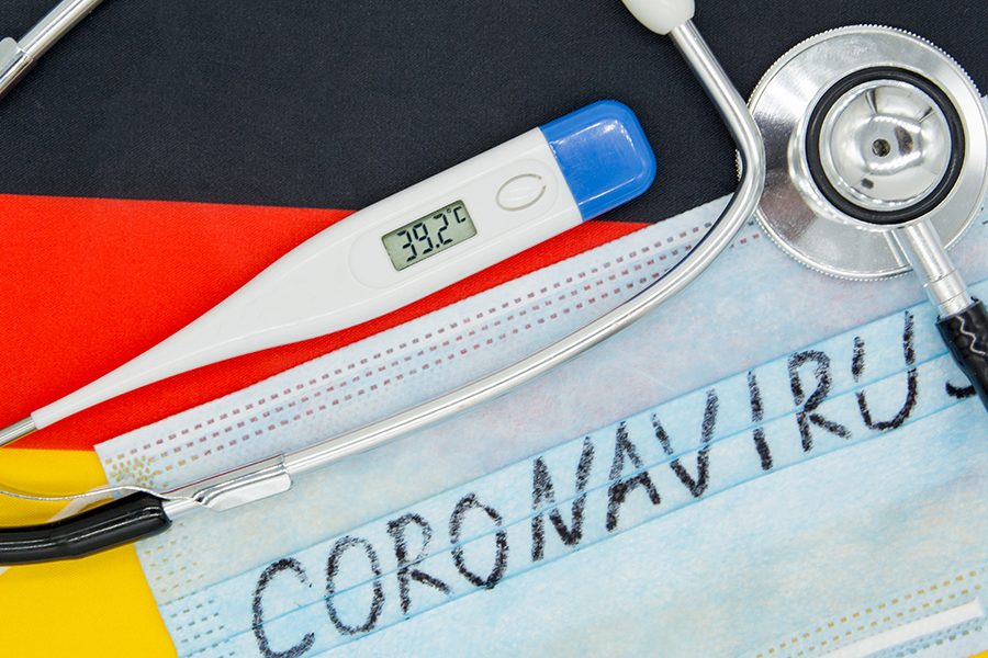 gesundheitliche vorsorge mit coronavirus und fieber