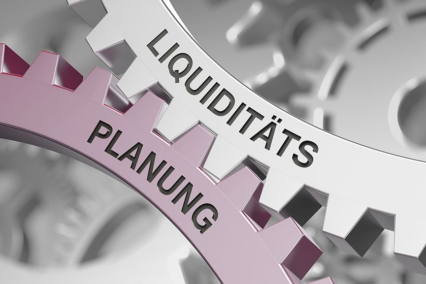 liquiditaetsplanung als zahnraeder, die ineinander greifen